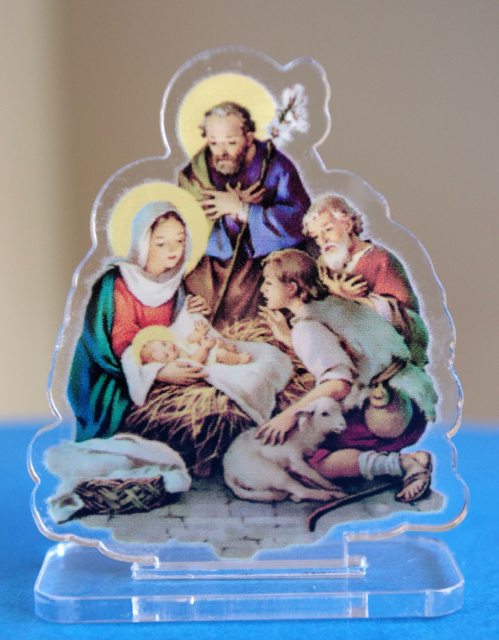 Mini Nativity Lucite Statuette